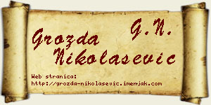 Grozda Nikolašević vizit kartica